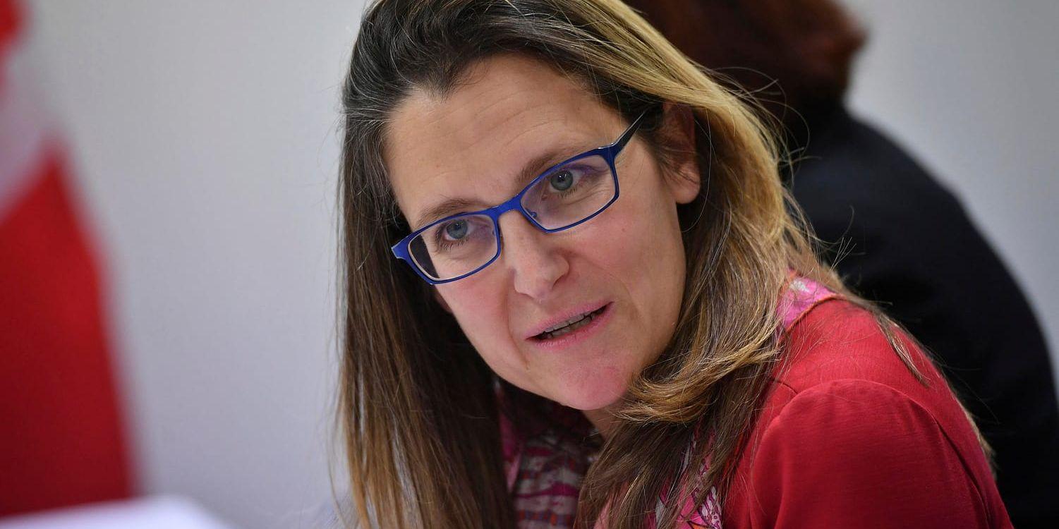 Chrystia Freeland. Bild tagen i Finland i maj.