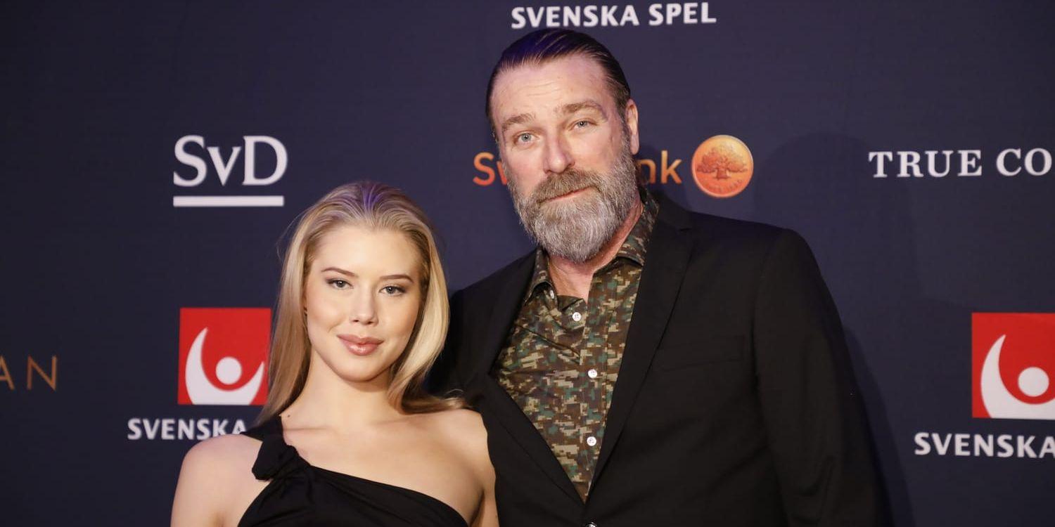 Patrik Sjöberg och Ida Ovmar anländer till Idrottsgalan 2018.