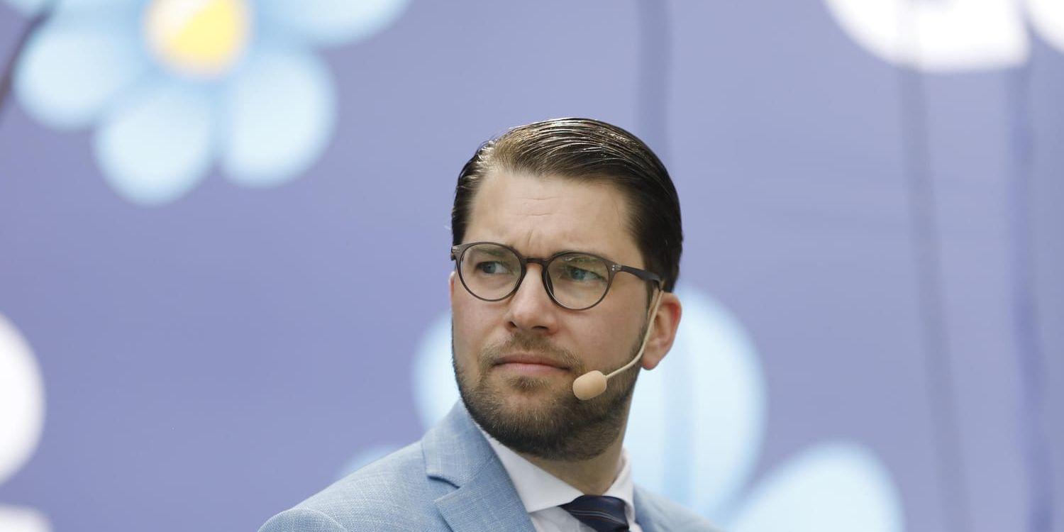 Sverigedemokraternas partiledare Jimmie Åkesson (SD) höll sitt vårtal på Långholmen i Stockholm.