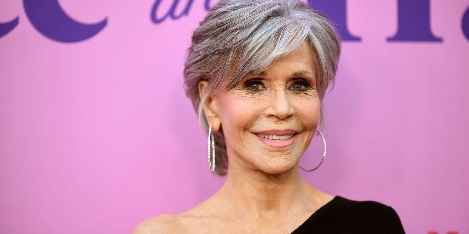 Jane Fonda vid säsongspremiären av "Grace and Frankie" i april 2022. Den 84-åriga skådespelaren berättar på Instagram att hon drabbats av en ny cancerdiagnos. 