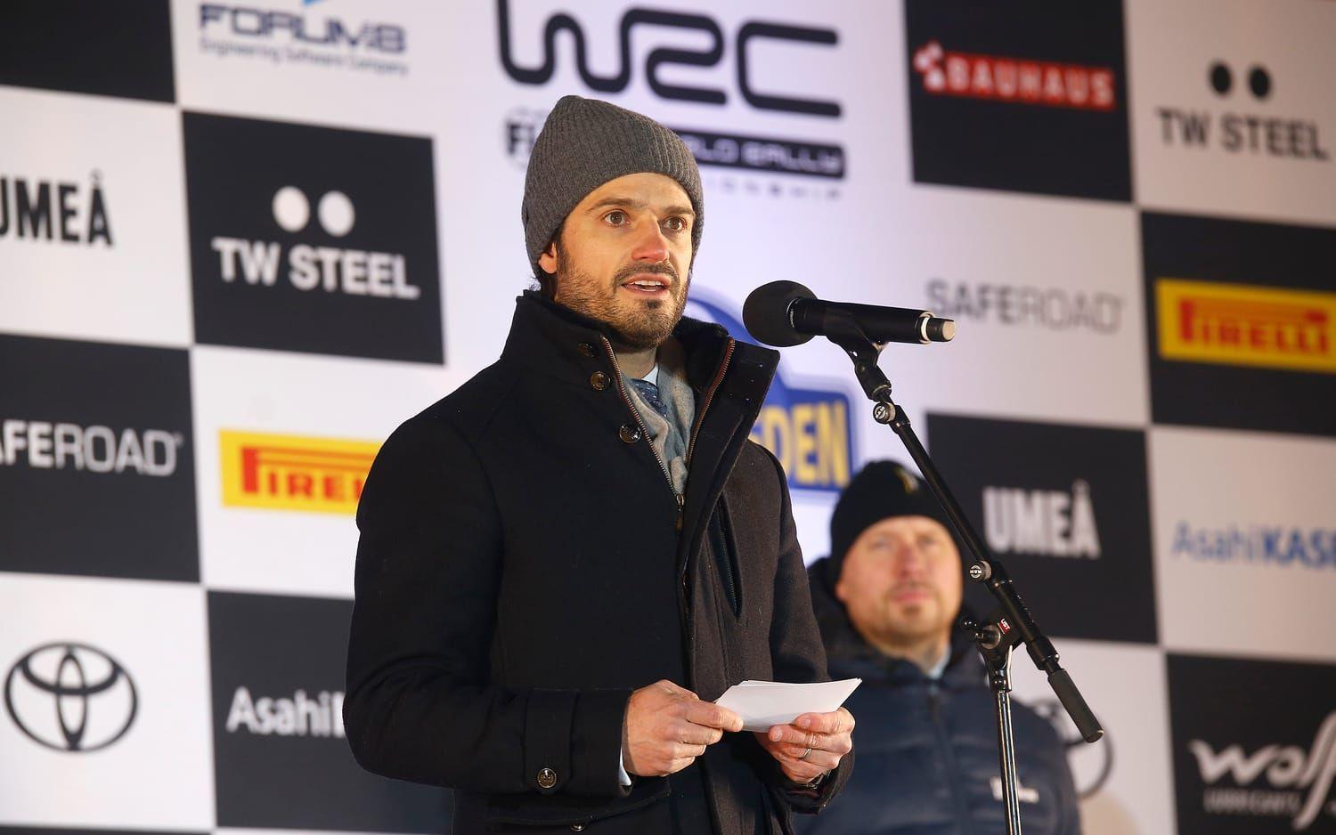 Den 24 februari invigningstalade prins Carl Philip på invigning av Rally Sweden 2022. Arkivbild.