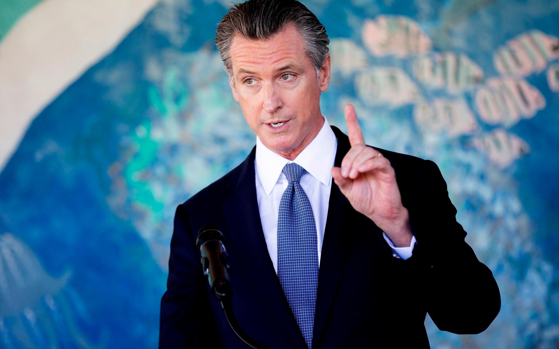 Demokraten Gavin Newsom riskerar nu att gå samma öde till mötes som Gray Davis, men valkampanjen ser ut att bli tuff.