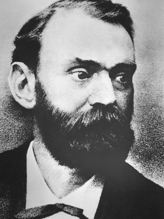 Alfred Nobel, sprängämneskemist, uppfinnare och donator.Grundare av Nitroglycerin AB (1864). 