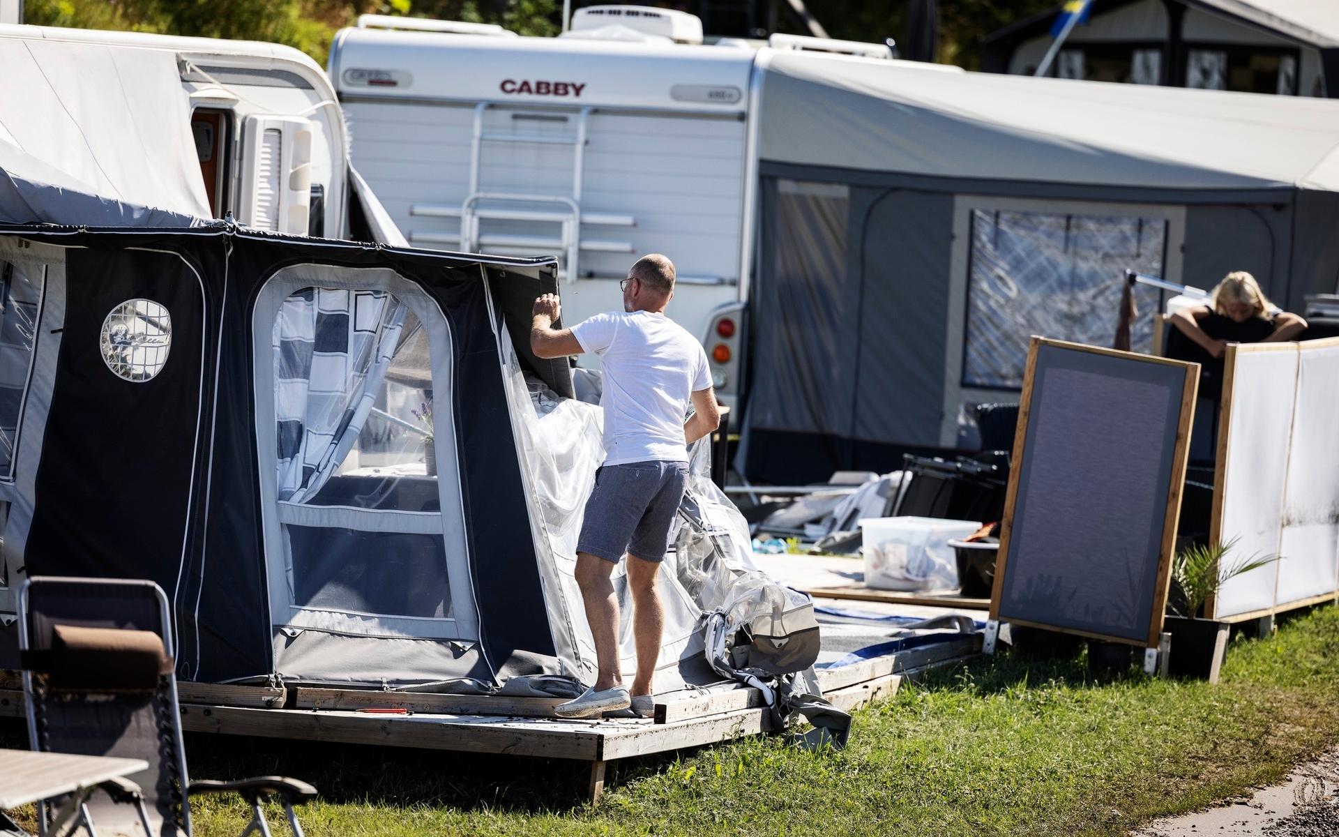 Översvämning på Johannesviks Camping.