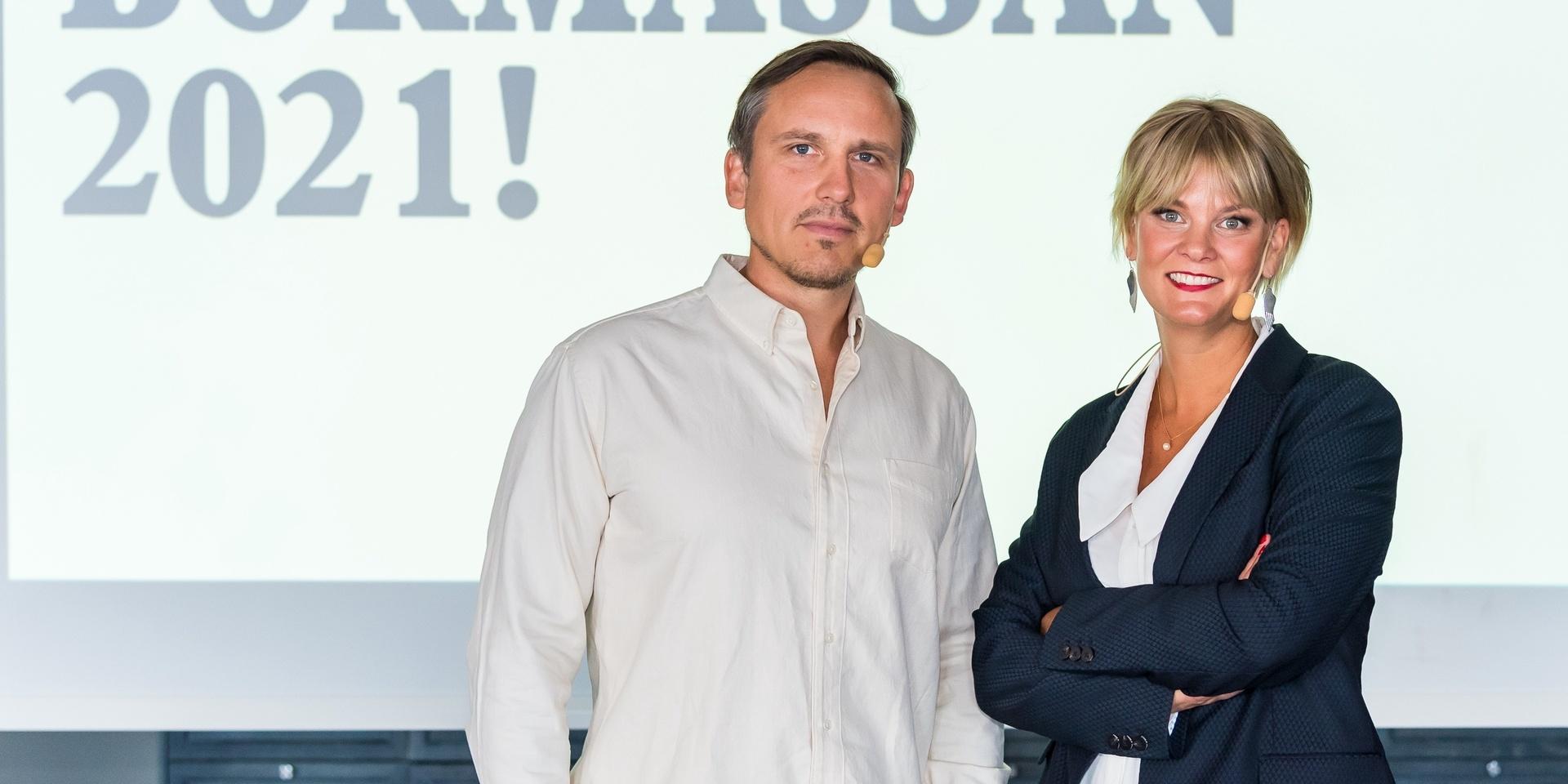 Frida Edman och Oskar Ekström, vd respektive programchef för Bokmässan.