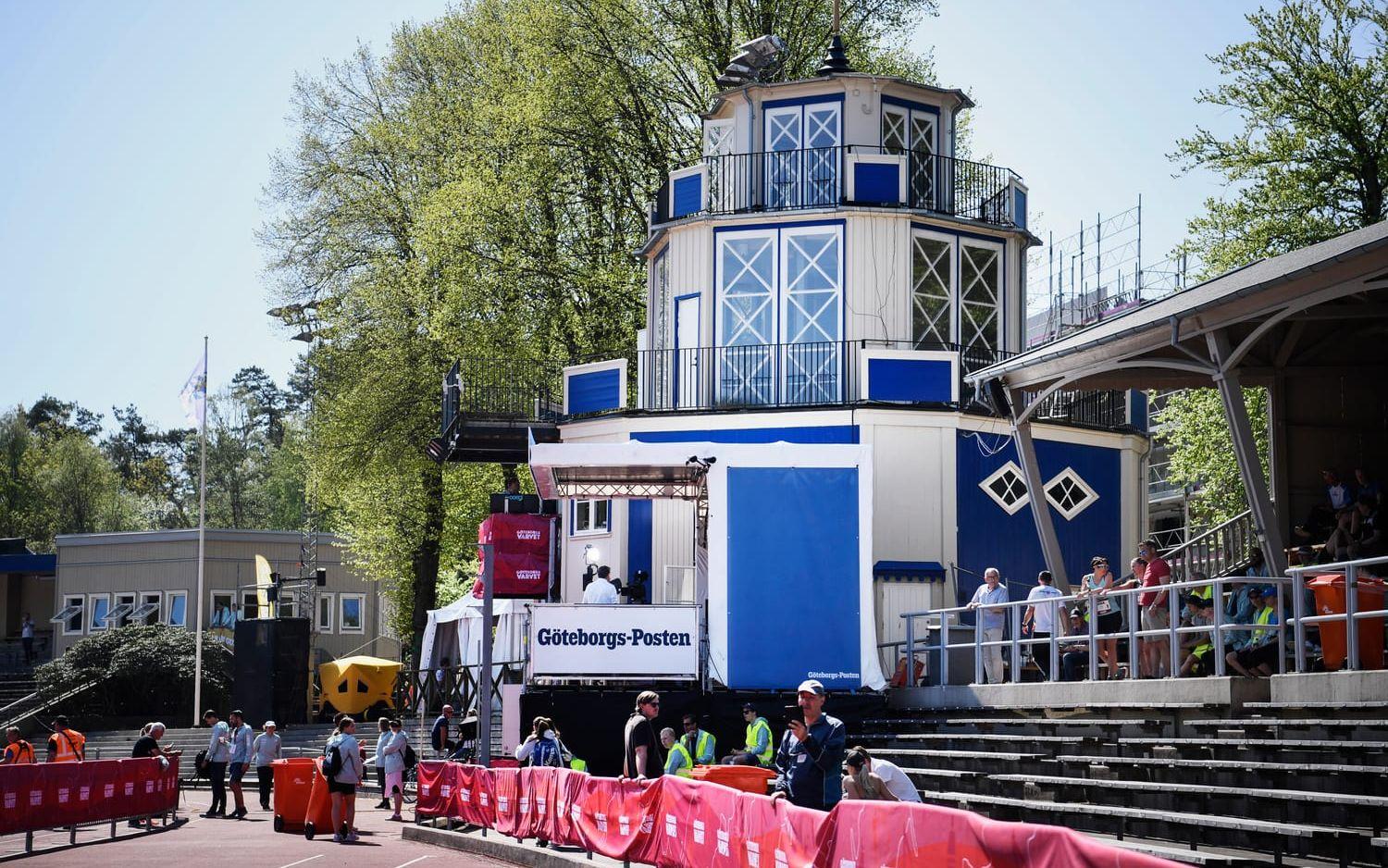 Göteborgs-Postens studio på Slottsskogsvallen.