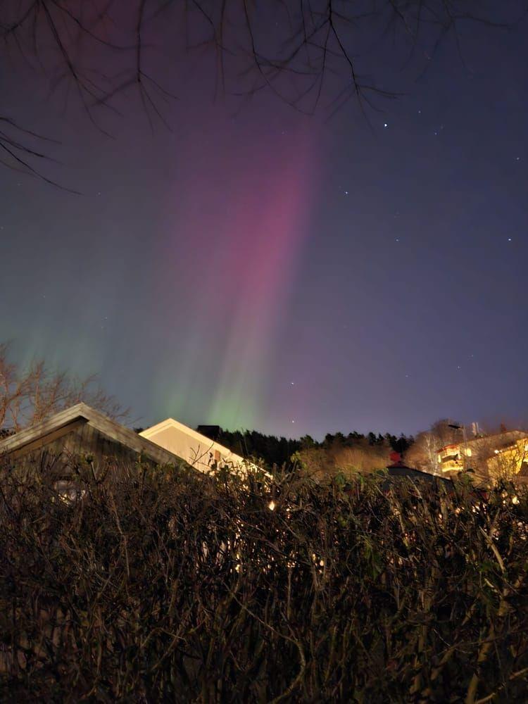 I Mölndal fotades detta norrsken. 