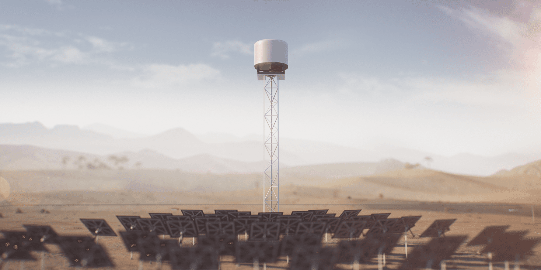 Azelios system för koncentrerad solenergi med termisk lagring för hållbar el dygnet runt, tar plats på börsen.