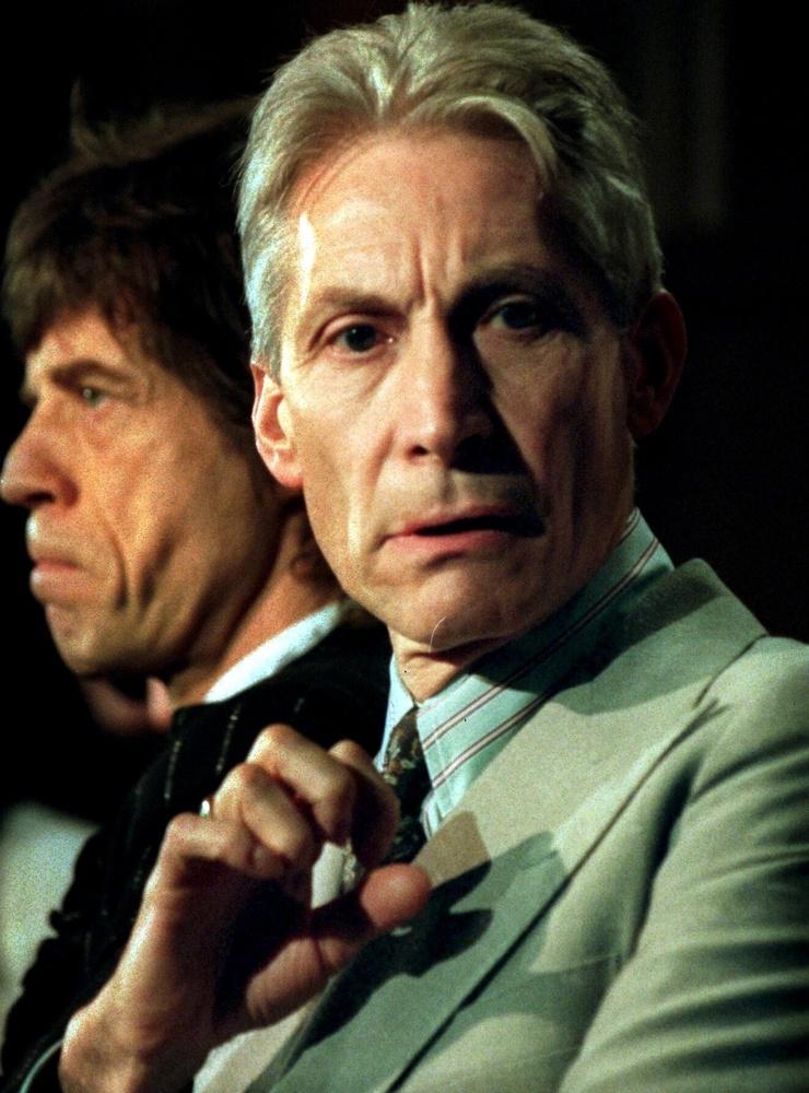 Charlie Watts på Sverigebesök i juni 1995.