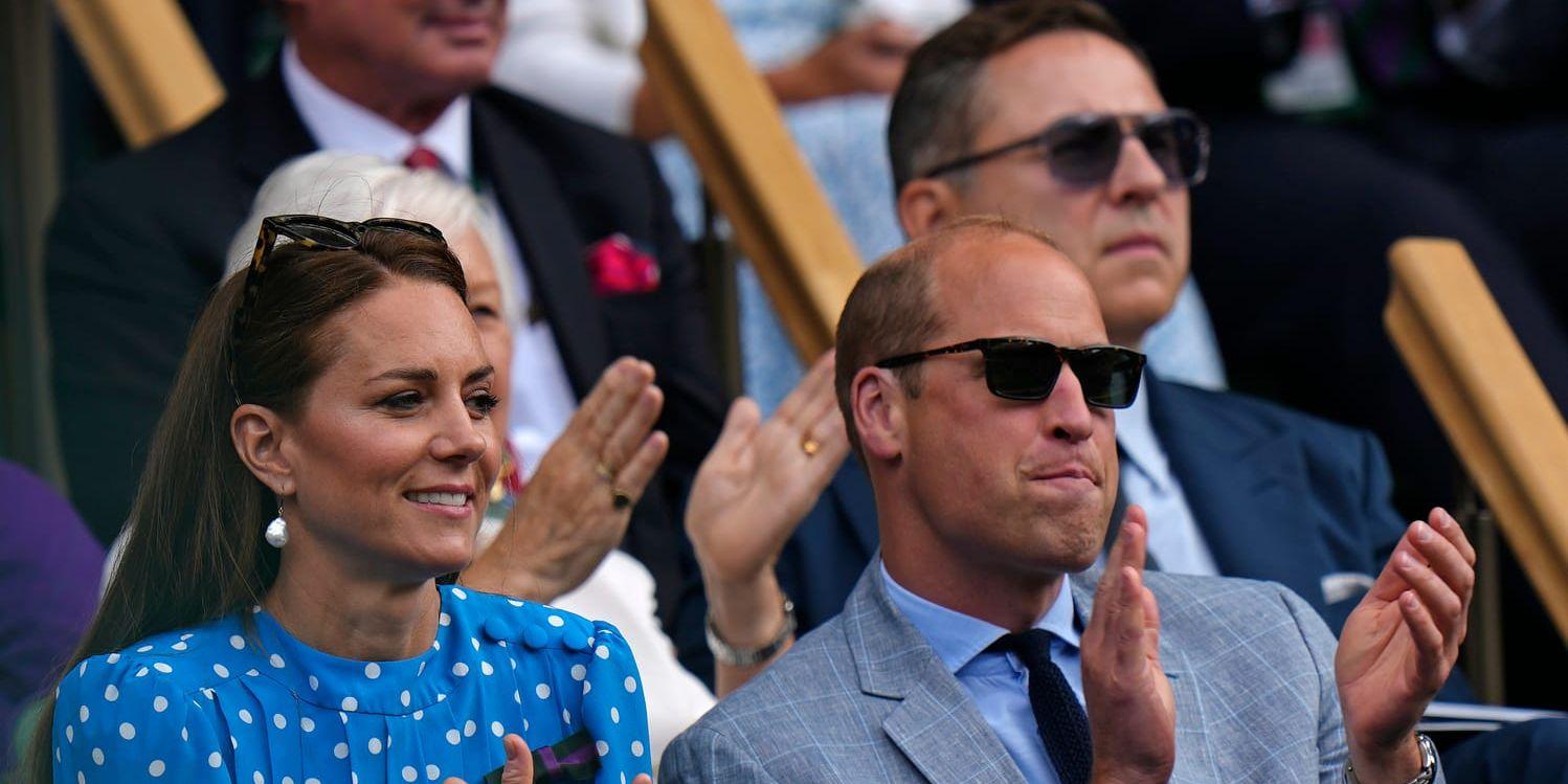 Prinsessan Kate och prins William på läktaren under tennisturneringen Wimbledon i juni.