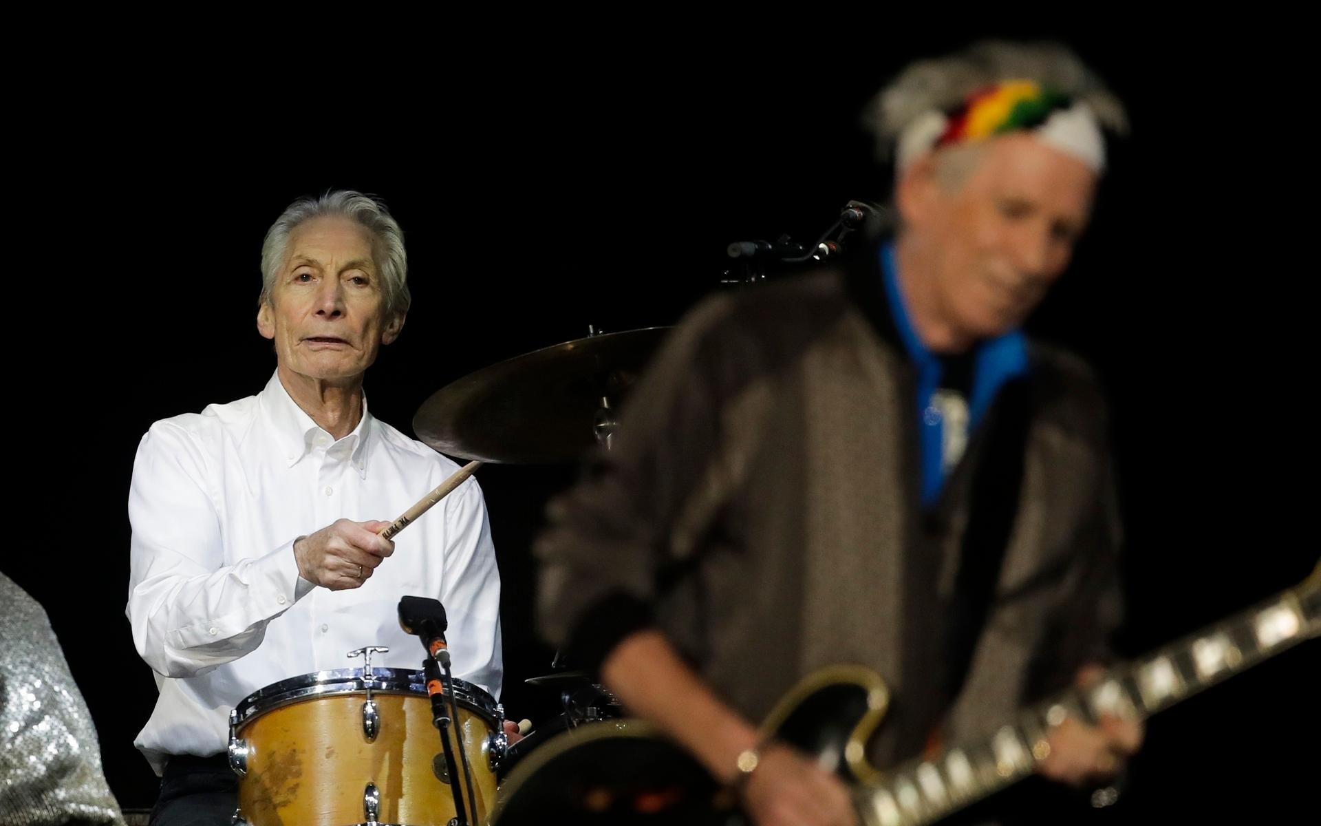 Charlie Watts och gitarristen Keith Richards 2017 i Hamburg.