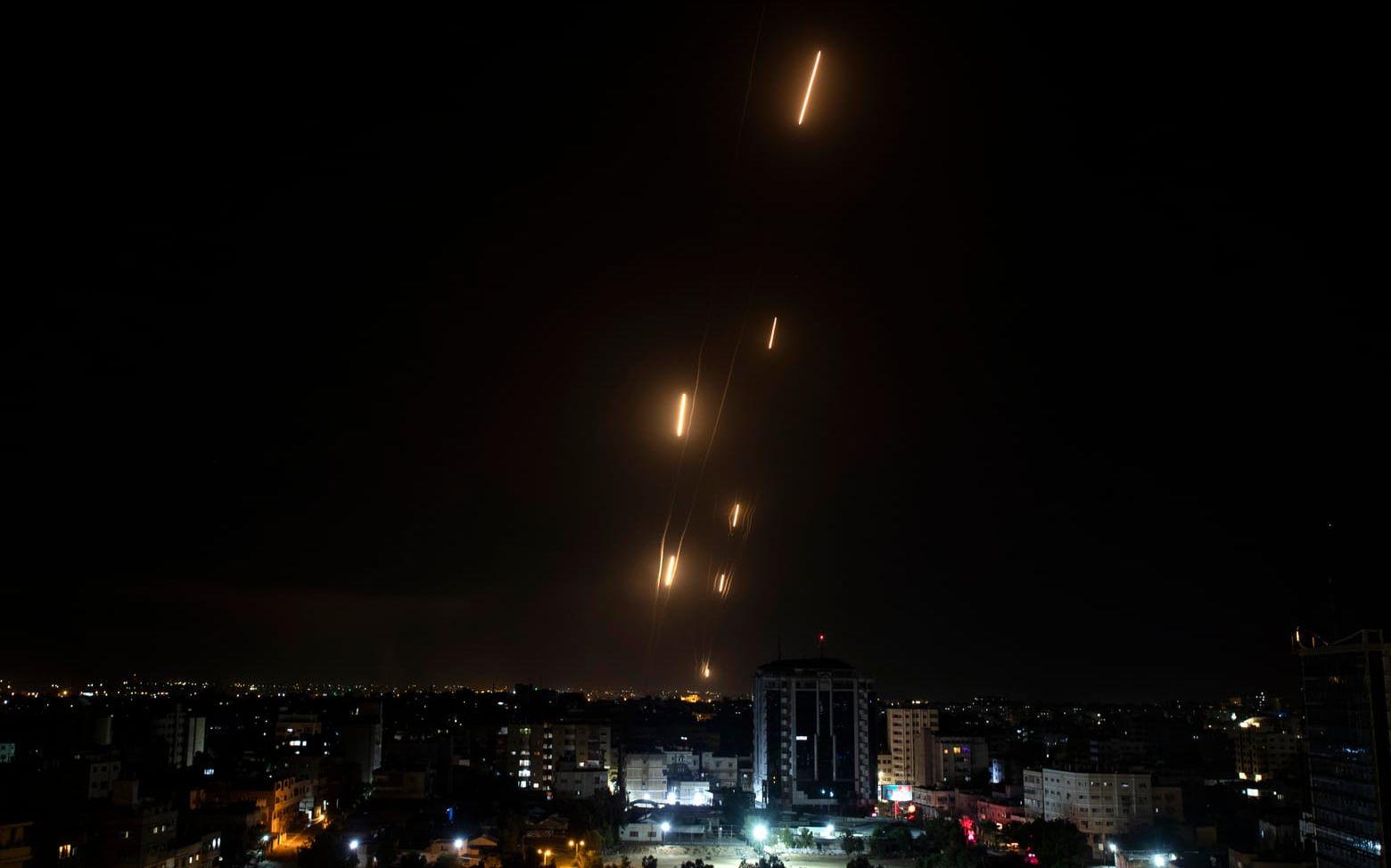 Under tisdagen avfyrades raketer från Gaza med sikte på Israel.