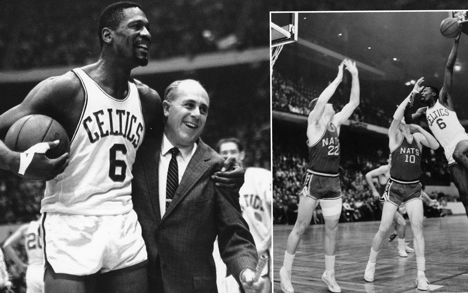 <strong>5. Bill Russell.</strong> Centern vann elva titlar med Boston Celtics. Ja, du läste rätt. I slutet av 1950-talet och hela det följande årtiondet dominerade Russell och hans lagkamrater NBA. Ligans MVP fem gånger. Foto: TT