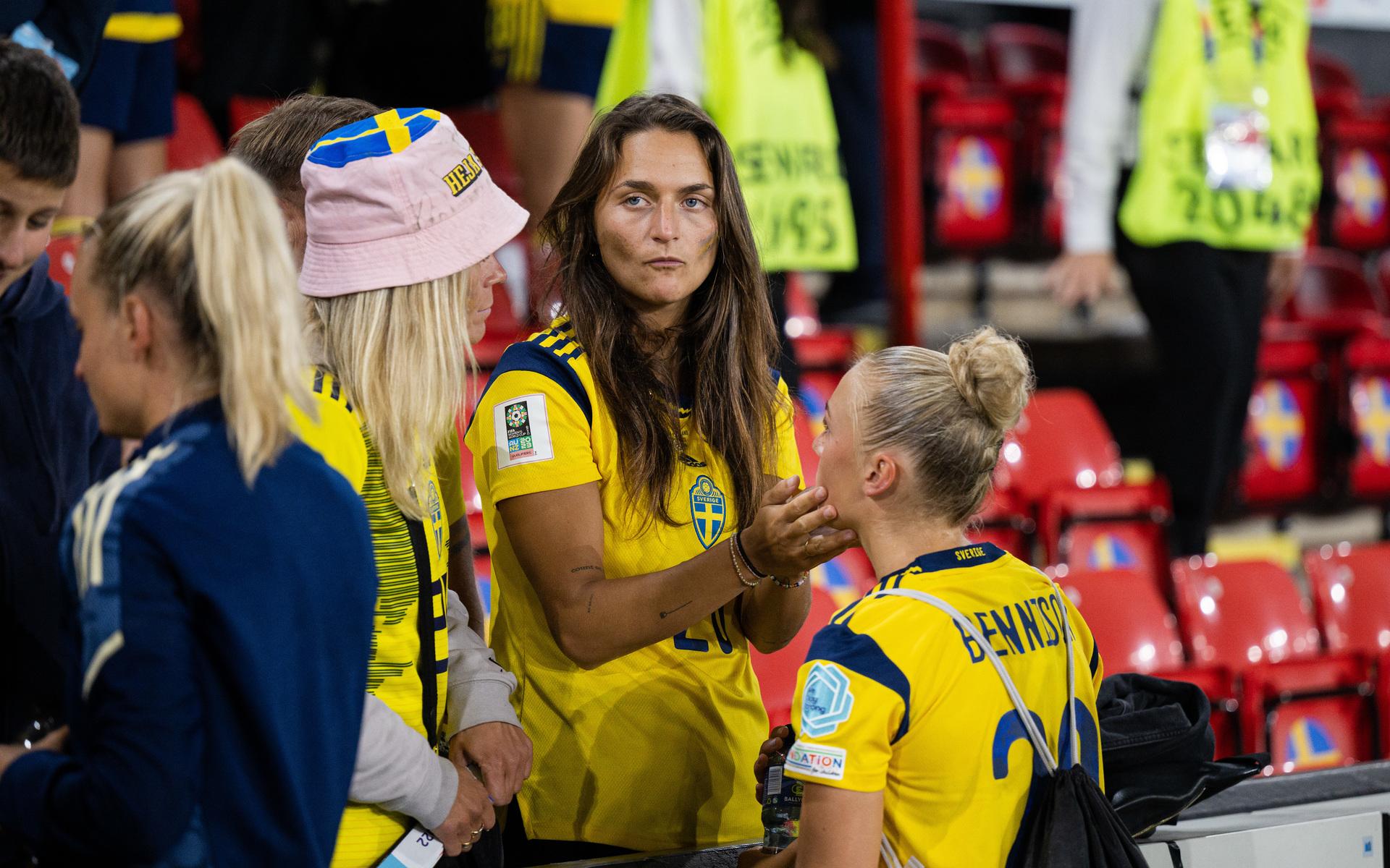 220726 Hanna Bennison of Sweden after the UEFA Women&apos;s Euro 2022 semifinal match between England and Sweden on July 26, 2022 in Sheffield. Photo: Ludvig Thunman / BILDBYRÅN / kod LT / LT0395