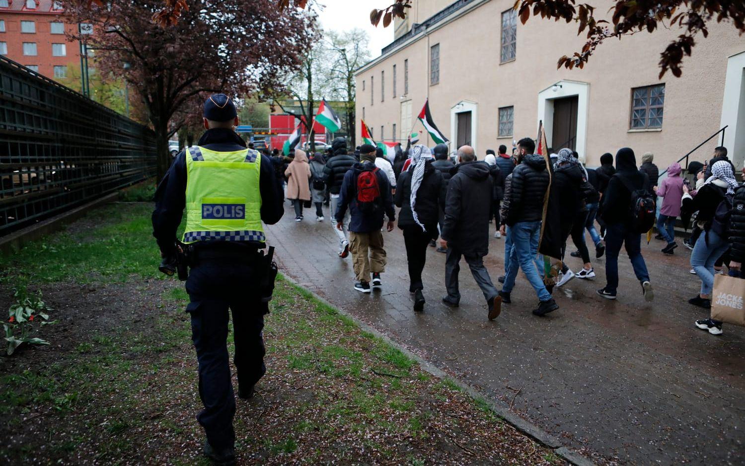 Demonstration för Palestina i centrala Göteborg.