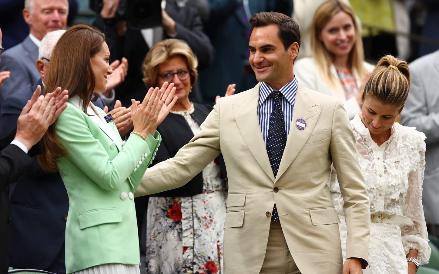 Federer hyllades i samband med Wimbledon. 