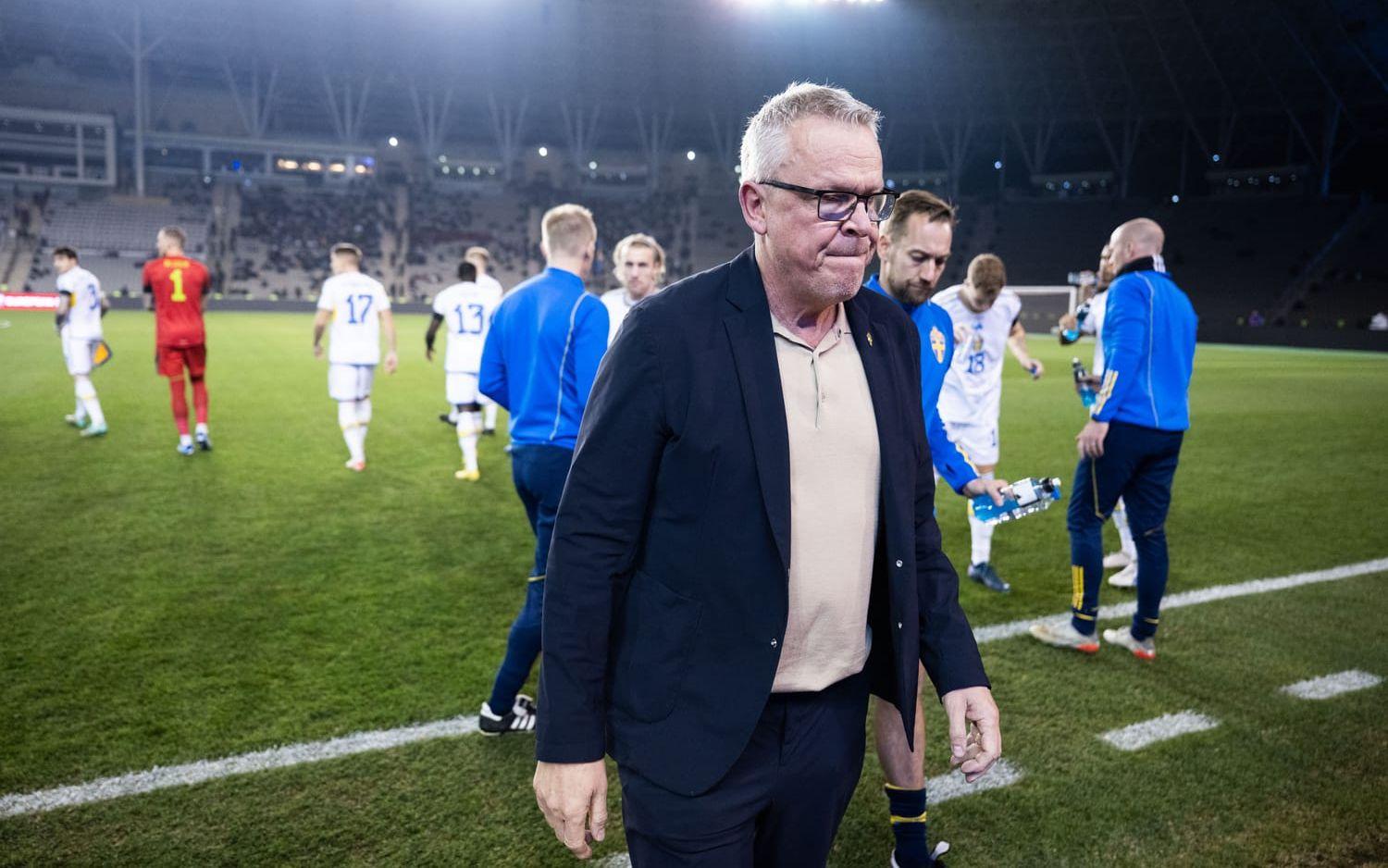 Janne Andersson var mycket kritisk mot sitt lags insats. 