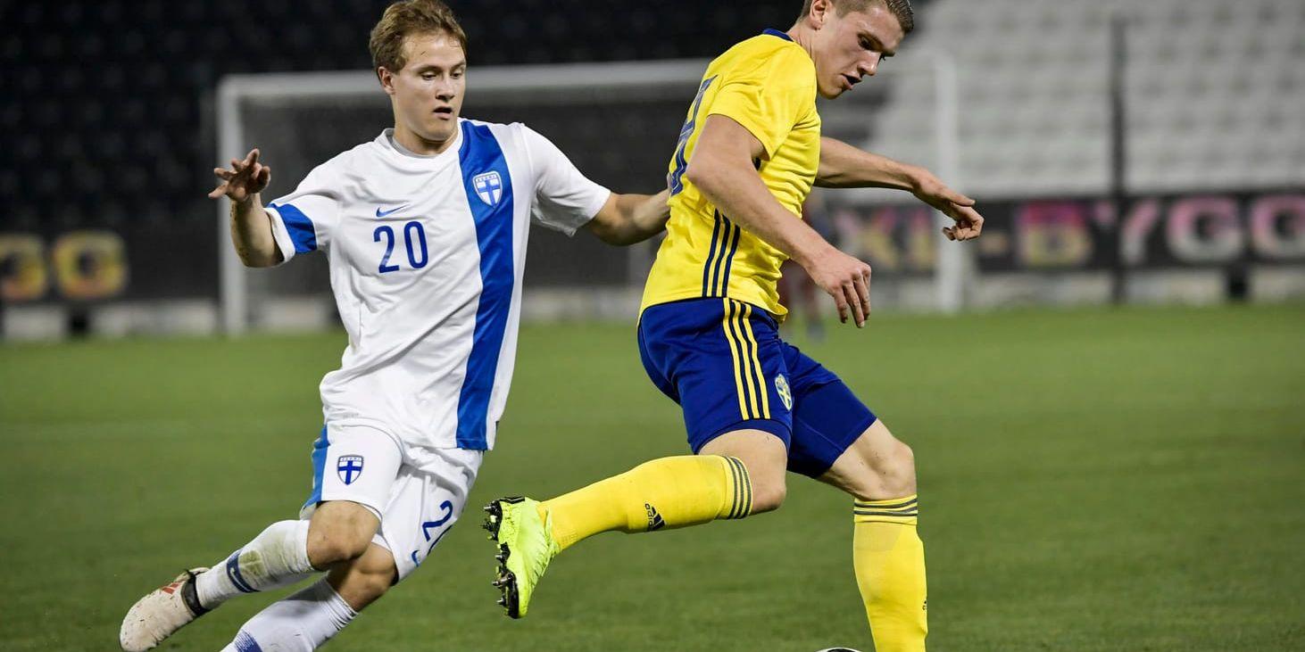 Viktor Gyökeres hoppade in i mötet med Finland, mot Island får den hyllande anfallaren spela från start. Arkivbild.