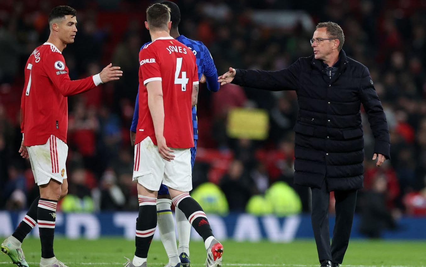 Manchester Uniteds interimtränare Ralf Rangnick lyckades inte imponera i Premier League.