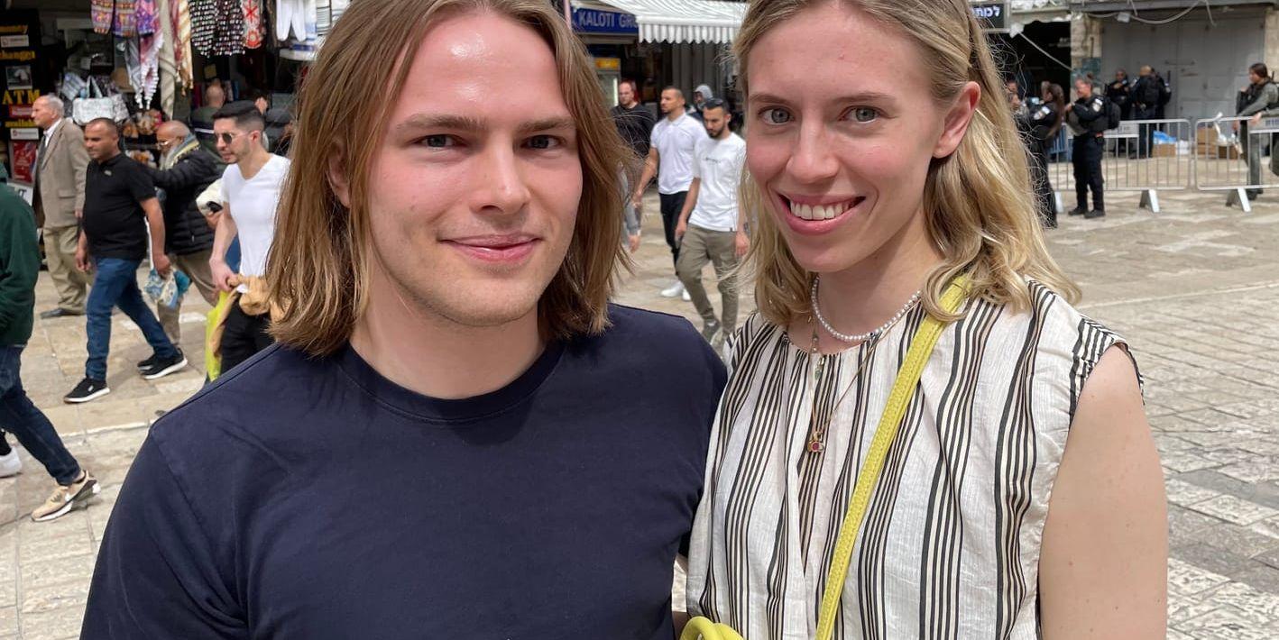 Det svenska paret Åke Lindblom och Karin Ek Oldsjö är på besök i Jerusalem.