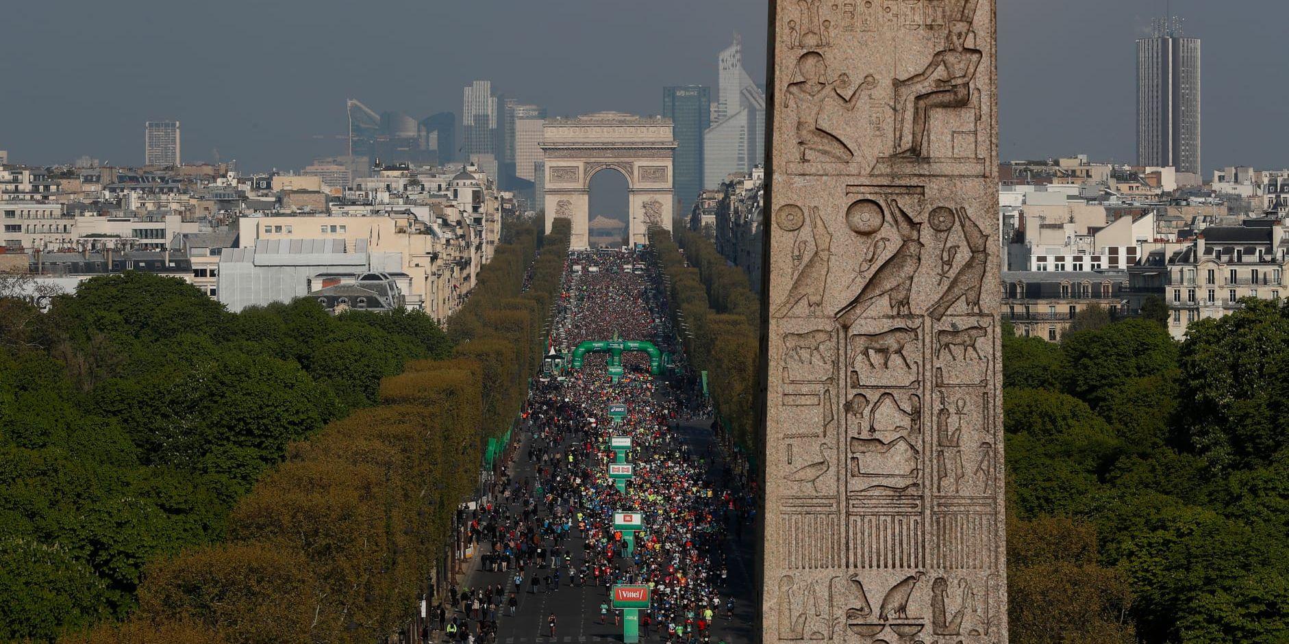 Paris Marathon flyttas på grund av coronaviruset. Arkivbild.