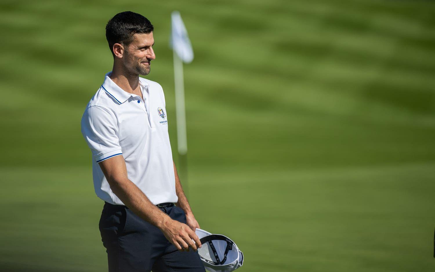 Novak Djokovic spelar all star-match i golf inför Ryder cup.