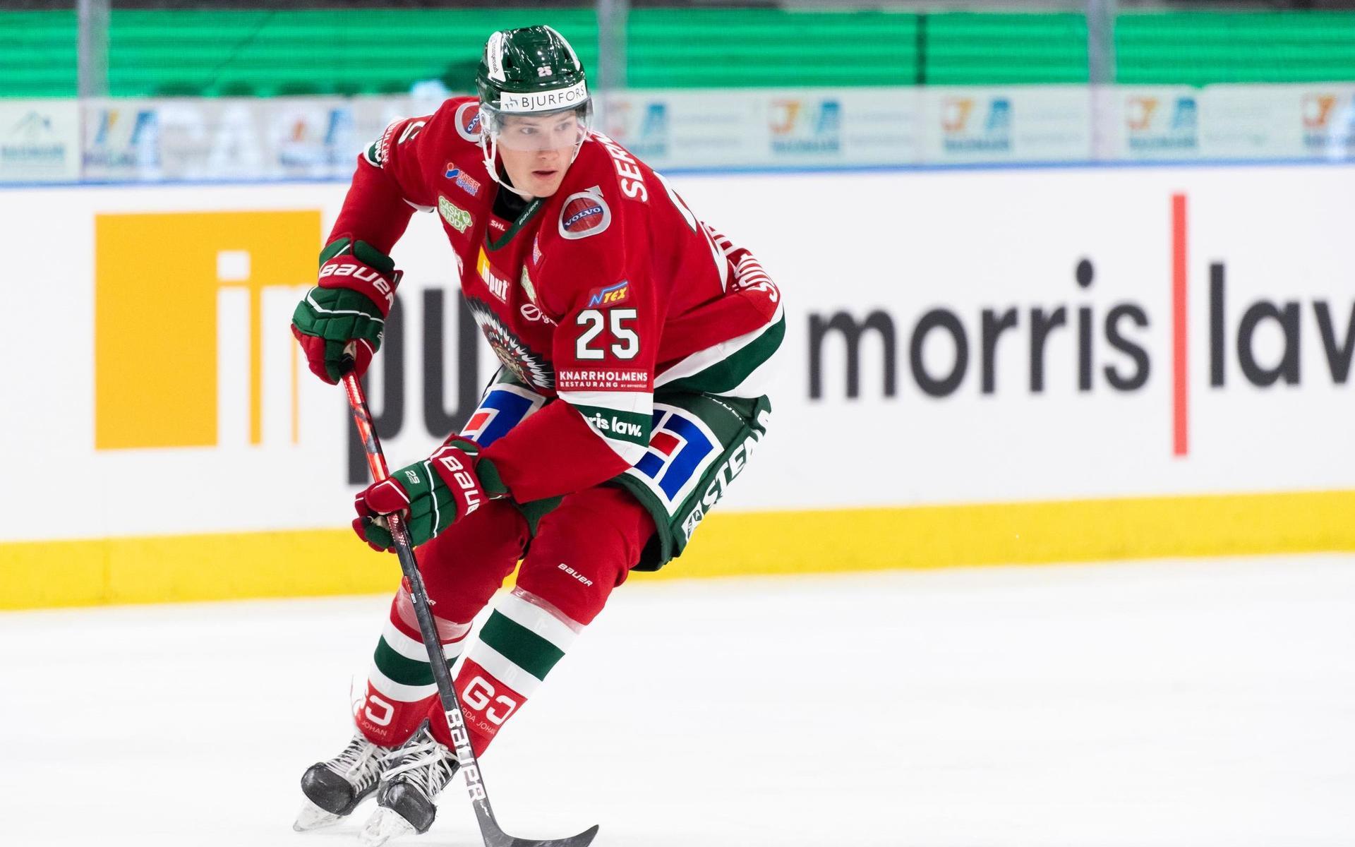 Elmer Söderblom till vardags i Frölunda HC.