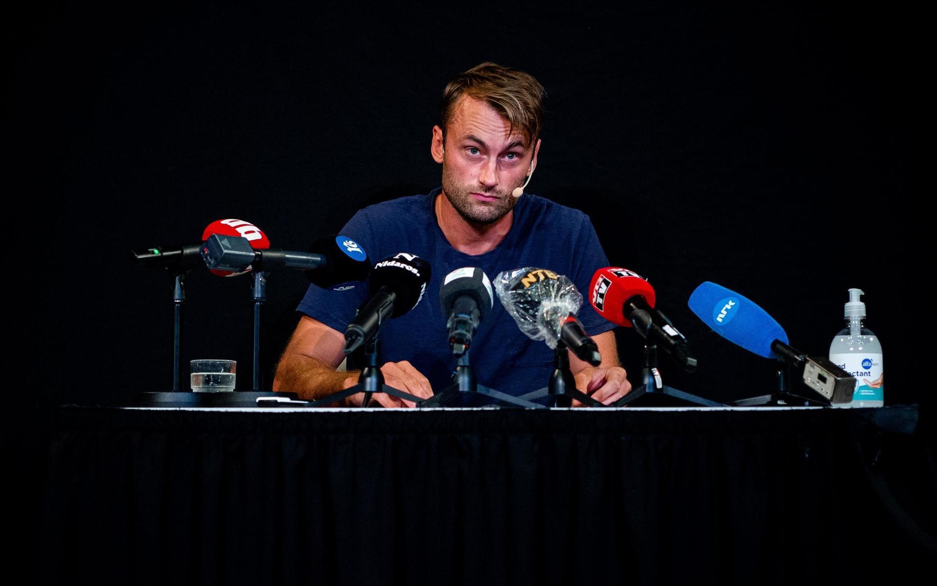 21 augusti höll Petter Northug presskonferens i Trondheim. 