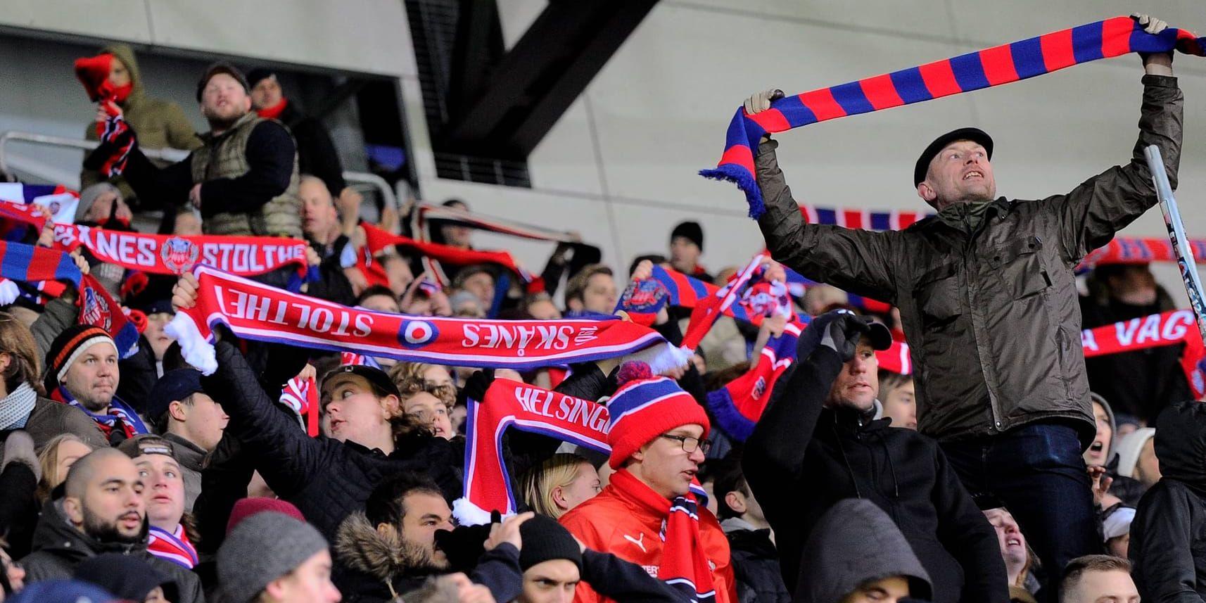 Helsingborgs supportrar kunde fira tre nya poäng mot Åtvidaberg. Arkivbild.