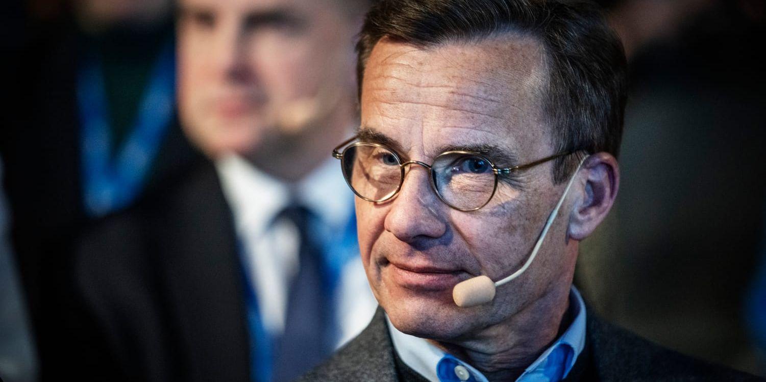 Statsminister Ulf Kristersson talar på Folk och försvars rikskonferens i Sälen 2024