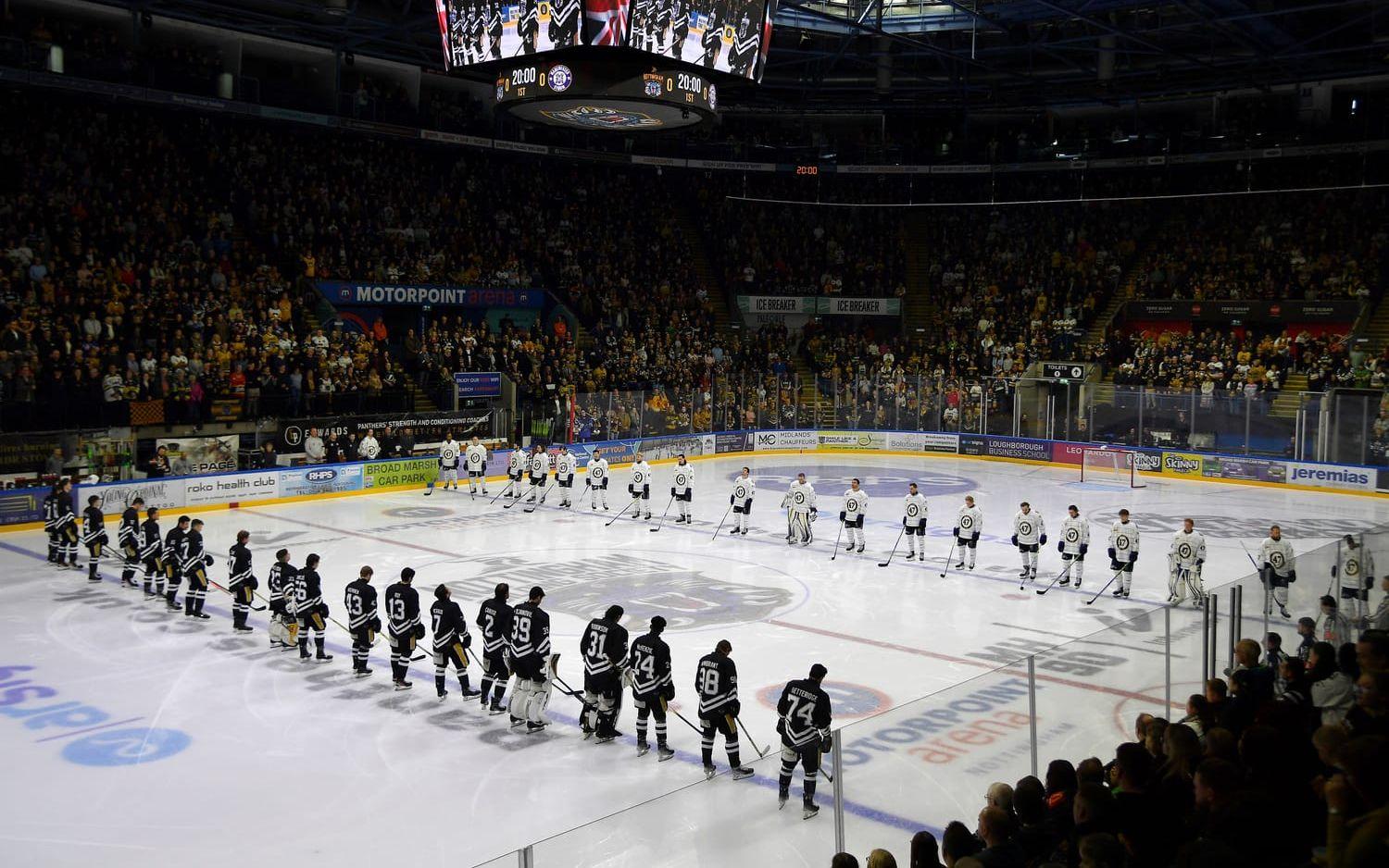 På lördagen spelade Nottingham Panthers första matchen sedan Adam Johnsons död. 