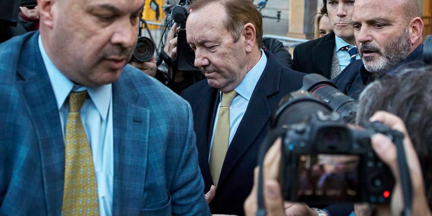 Kevin Spacey vid en rättsförhandling i New York. Arkivbild.