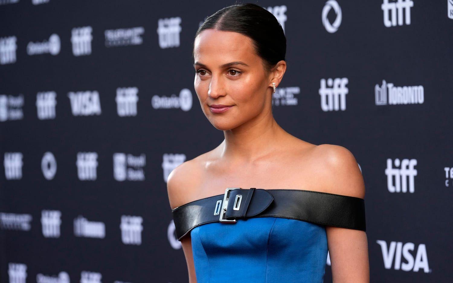 Alicia Vikander inför premiären av filmen ”The Assessment”